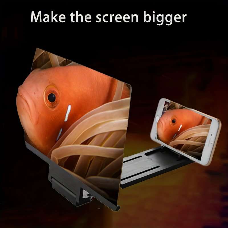 30.48cm 3D Mobile Phone Screen Magnifier Hd Video Amplifier Stand With Movie Game Magnifier Folding