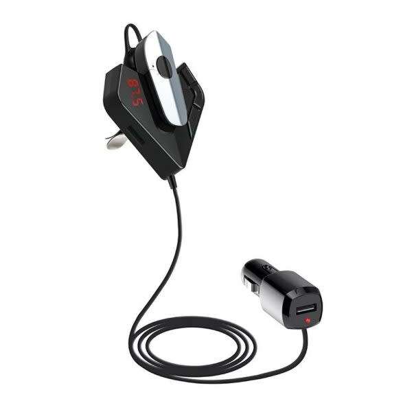 Bluetooth Hands-Free Headset With Car Charger And Car Mp3 Player