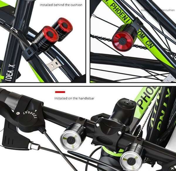 Bicycle Taillight And Headlight 250Mah