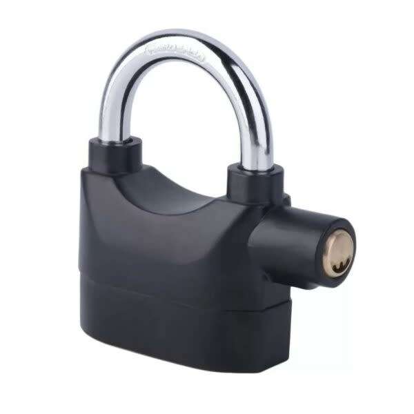 Black Waterproof Siren Alarm Padlock For Motorcycle Bike Perfect Security 110 Db