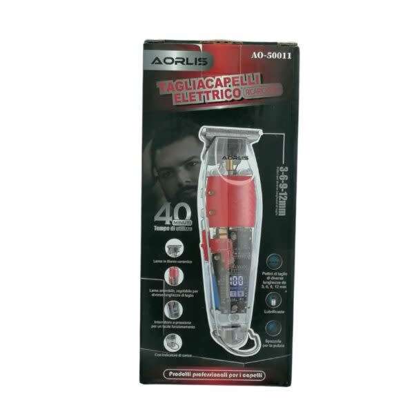 Ao-50011 Transparent Lcd Usb Rechargeable Hair Trimmer