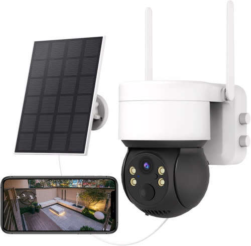 Safe And Secure Solar Camera Wifi Wireless Ip Camera Pir Human Detection Night Vision Security