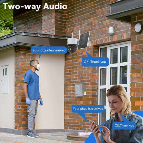 Safe And Secure Solar Camera Wifi Wireless Ip Camera Pir Human Detection Night Vision Security