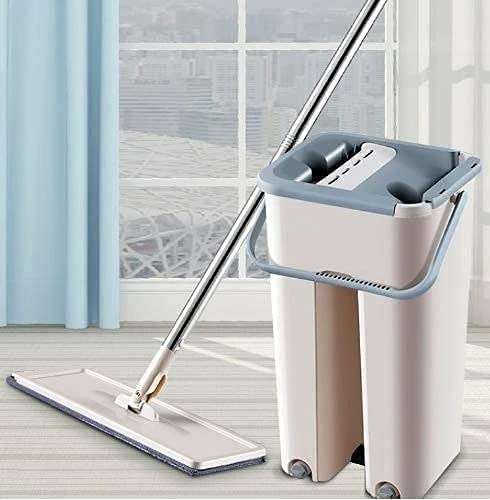 Convenient Scratch Cleaning Mop With 2-In-1 Self-Cleaning, No-Rinse, Hands-Free Flat Mop