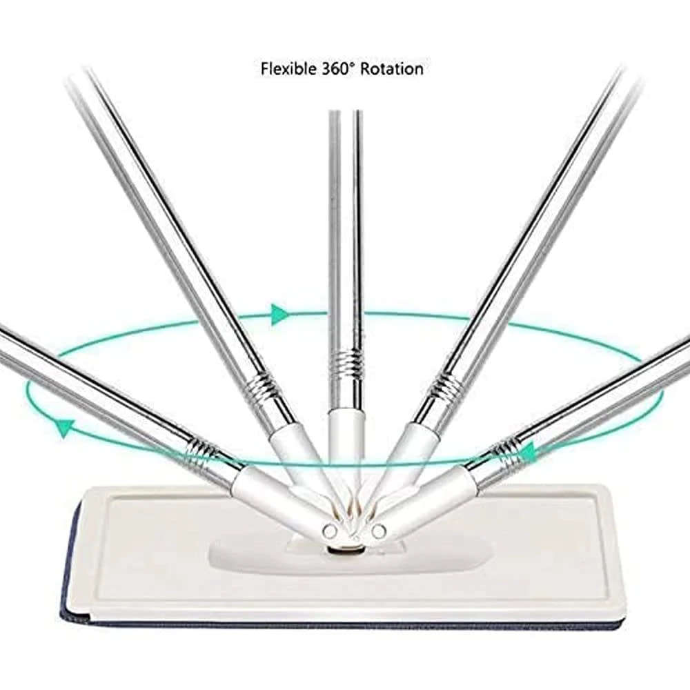 Convenient Scratch Cleaning Mop With 2-In-1 Self-Cleaning, No-Rinse, Hands-Free Flat Mop