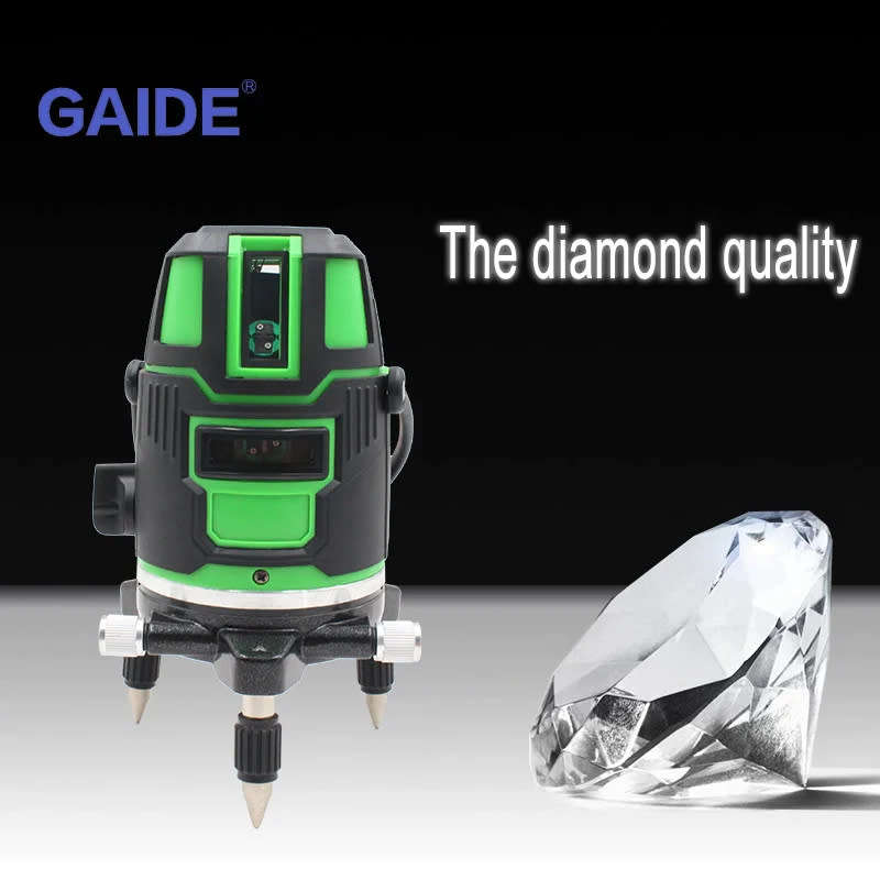 No Dead Angle 360 Degree Self-Leveling Rotating Laser Level Green Cross Line