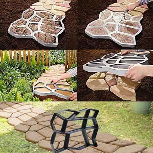 Stylish Floor Tiles, Cement, Granite Plastic Molds, Pastoral Concrete Paving Molds