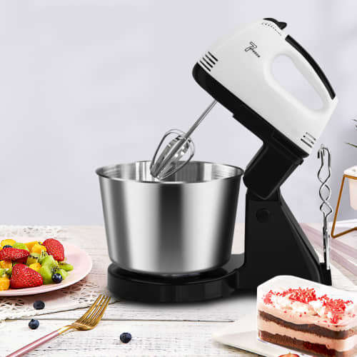 Best-Selling Hand Mixer 7-Speed Household Bread Dough Kneading Mixer Food Mixer With Bowl