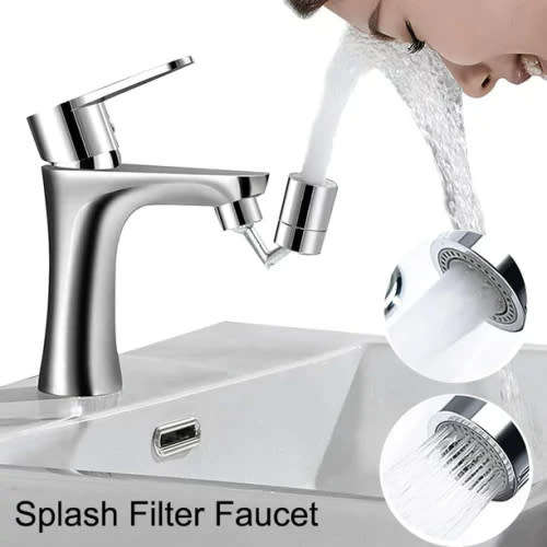 For Kitchen Bathroom Sink Splashproof Filtered Faucet 720 Swivel Outlet Faucet