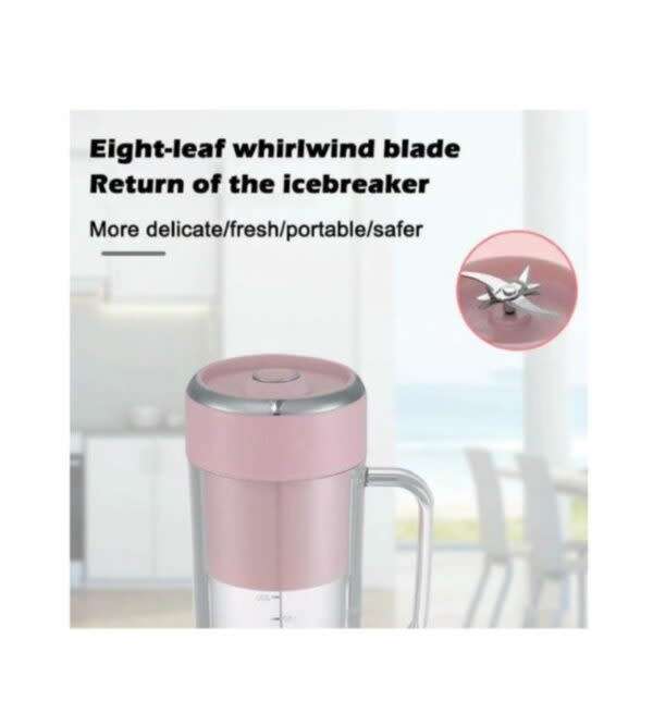 Portable Rechargeable Handheld Juice Blender Cup With Straw 500Ml
