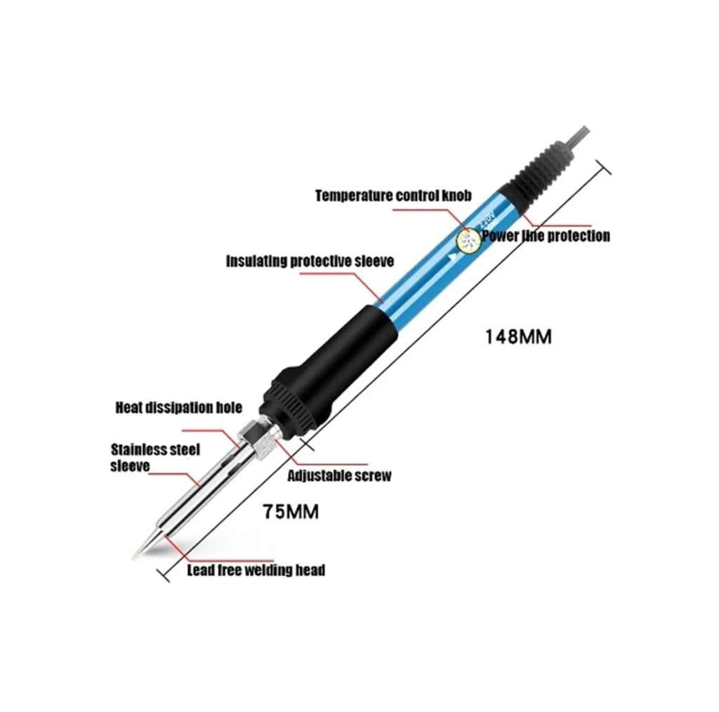 Convenient Soldering Iron Temperature Is Adjustable, Soldering Iron Rework Station Kit Handle Hot Pe