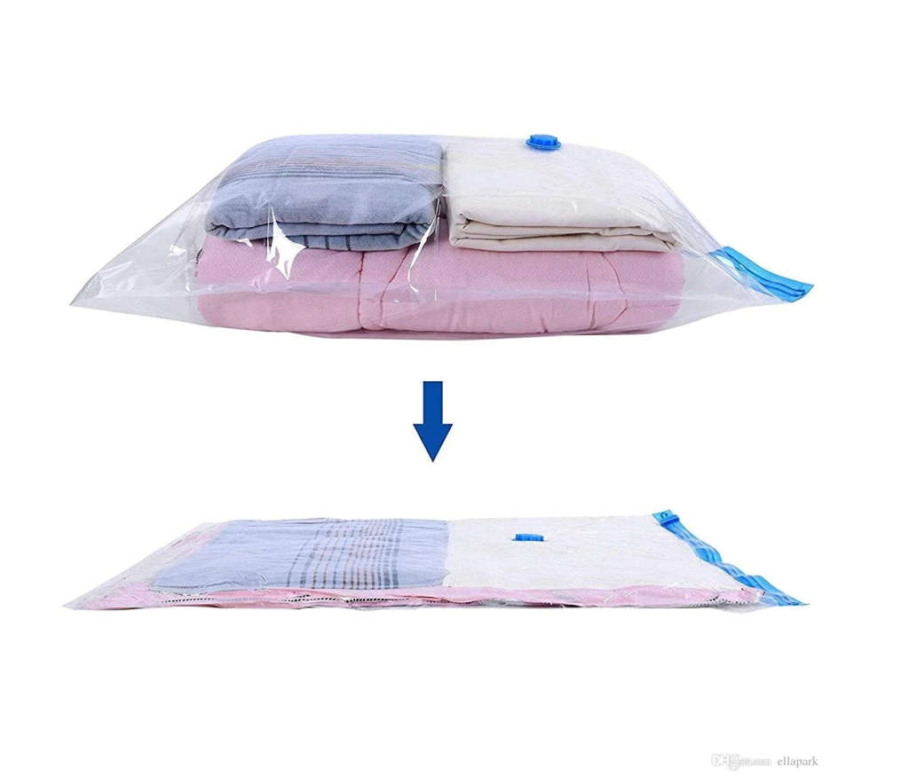 Reusable Self-Sealing Vacuum Storage Space Saving Bags For Home And Travel Sealed Compression Bags