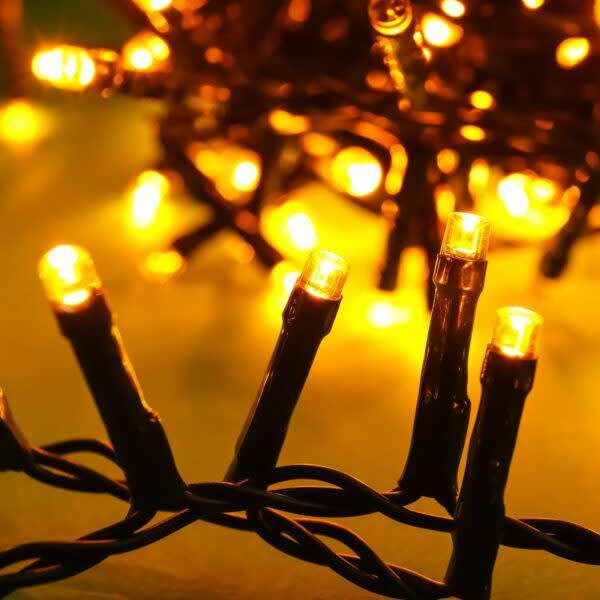 Interconnect Black Wire Fairy Light Warm White 20M