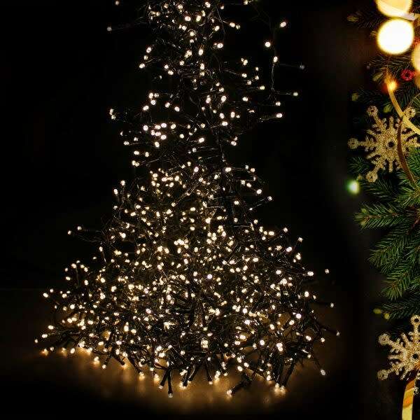 Interconnect Black Wire Fairy Light Warm White 20M