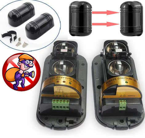 Security Infrared Dual Photoelectric Beam Motion Sensor Detector