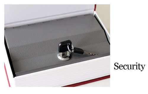 Safe Hidden Safe Piggy Bank Dictionary Secret Book Home Security Key Lock Size Small (Random Color)