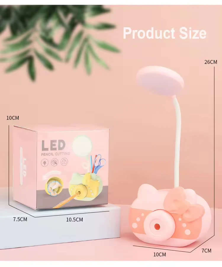 Multifunctional Rechargeable Pencil Sharpener + Mobile Phone Holder + Led Night Light 3-In-1 Childre