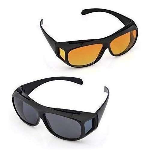 Easy-To-Use Night Vision Driving Anti-Glare Glasses Hd Vision Surround Glasses (Random Color)