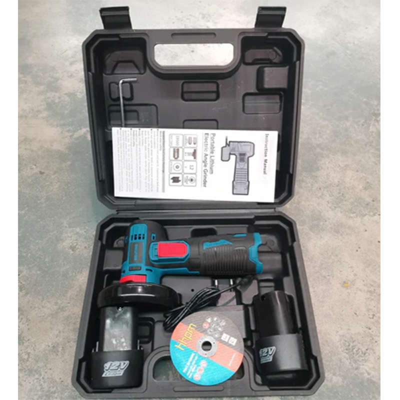 Portable Lithium Rechargeable Electric Angle Grinder With Two Batteries