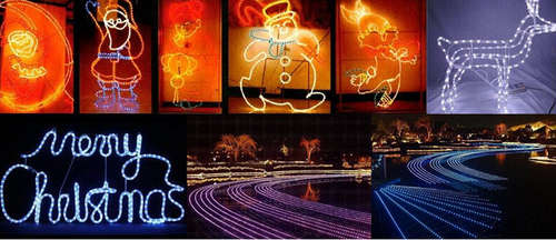 Nice Rope Light Christmas Light Strip With Flashing Pattern 10 Meters 220V (Random Color)