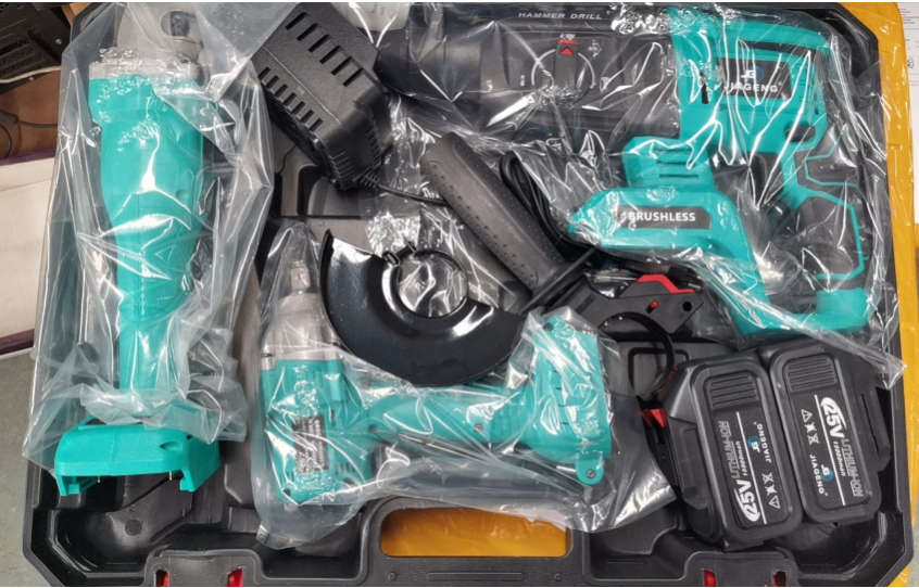 3 Piece Tool Set Impact Wrench, Angle Grinder, Hammer Drill