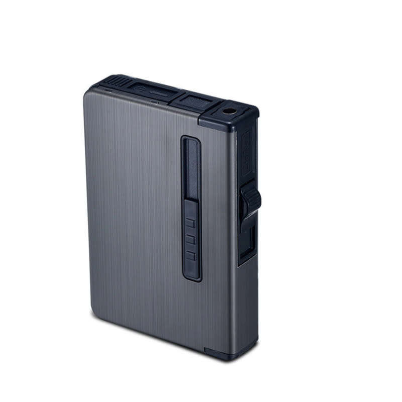 High-Looking Portable Metal Cigarette Case Windproof Lighter Df-2016(Random Color)