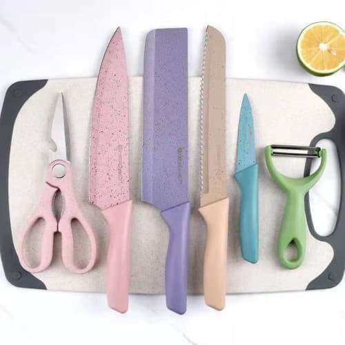 Convenient Household 6-Piece Corrugated Kitchen Knife Set