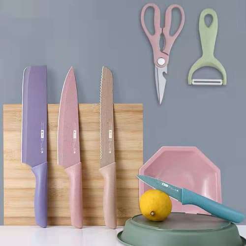 Convenient Household 6-Piece Corrugated Kitchen Knife Set