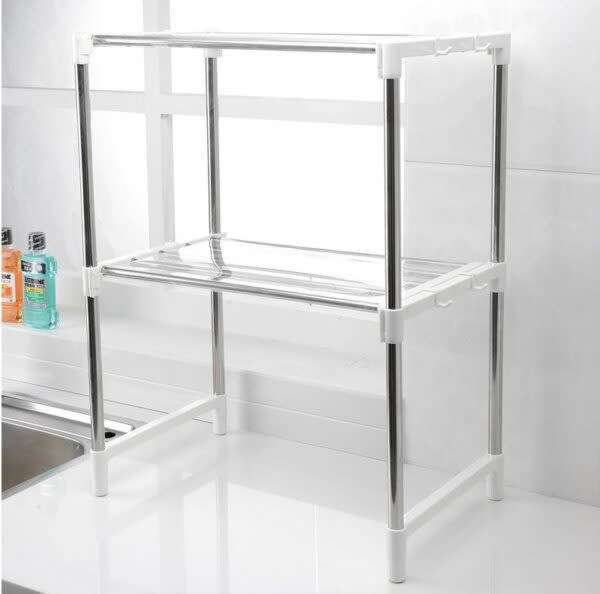 Household Portable Stainless Steel Multifunctional Microwave Oven Rack Storage Rack
