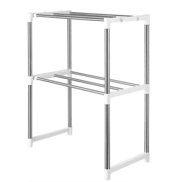 Household Portable Stainless Steel Multifunctional Microwave Oven Rack Storage Rack