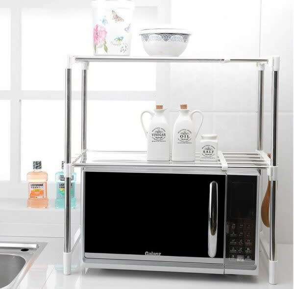 Household Portable Stainless Steel Multifunctional Microwave Oven Rack Storage Rack