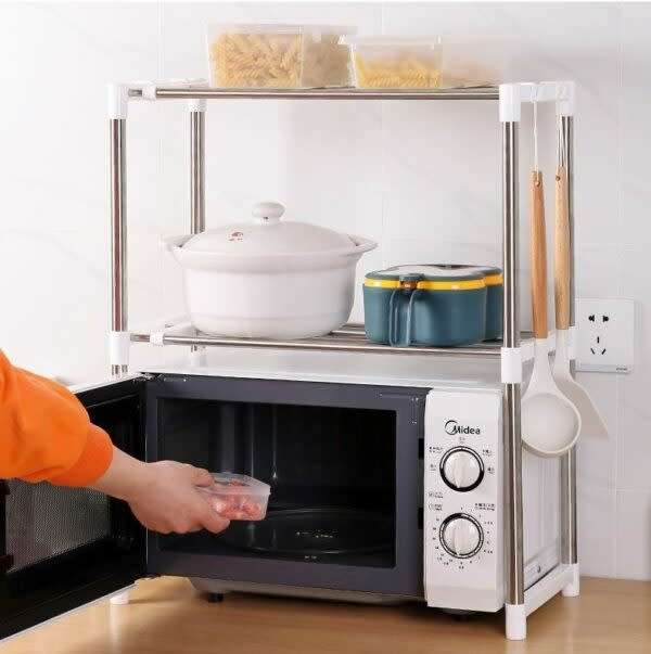 Household Portable Stainless Steel Multifunctional Microwave Oven Rack Storage Rack