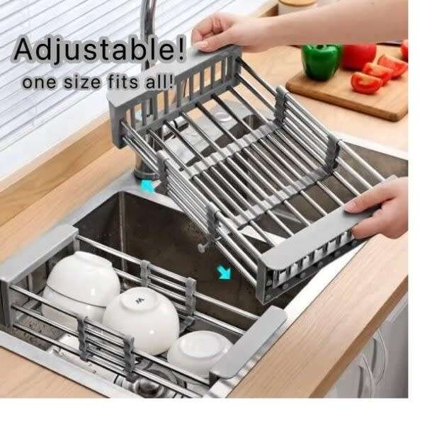 Portable Multifunctional Drain Rack With Adjustable Arms