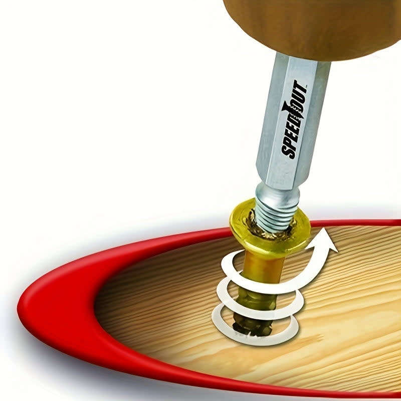 Convenient 4-Pack Steel Broken Wire Quick Remove Damaged Screw Extractor Drill Bit Remover Guide Kit