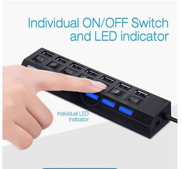 High-Speed Compact 7-Port Usb 2.0 Hub