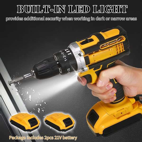 Portable Cordless Drill Kit 25V 7500mah