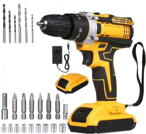 Portable Cordless Drill Kit 25V 7500mah