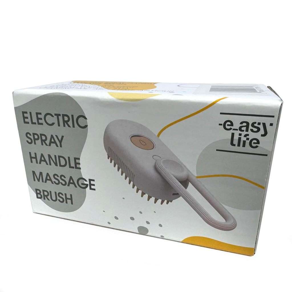 Customized 3 In 1 Electric Pet Shower Silicone Massage Steam Brush Self Cleaning Comb Steam Dog Pet