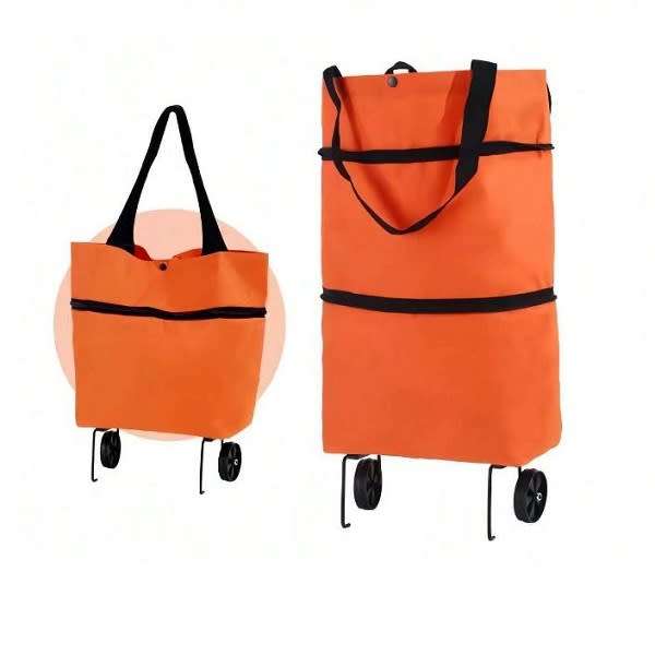 Convenient And Affordable Foldable Reusable Shopping Bag With Wheels