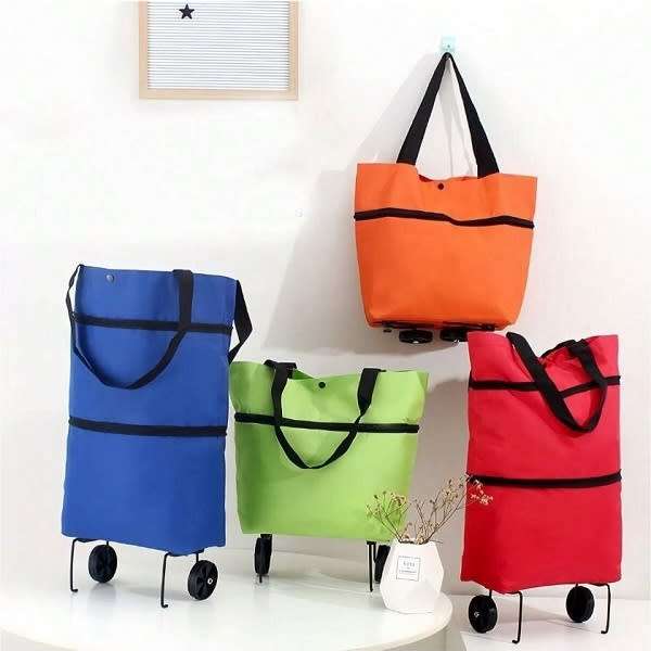 Convenient And Affordable Foldable Reusable Shopping Bag With Wheels