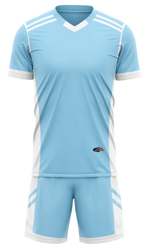 NEW SOCCER KIT FULL TEAM KIT (FREE SHIPPING)SKY/WHITE