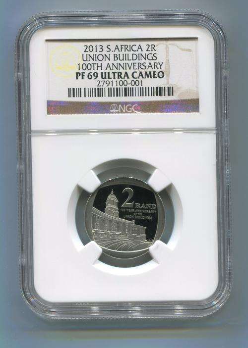 2013 UNION BUILDINGS 100th ANNIVERSARY R2 NICKEL PROOF 69 - NGC PF 69 - RARE - Only 700 minted