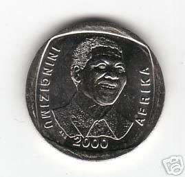 NELSON MANDELA 2000 R5 COIN -UNC - UNCIRCULATED