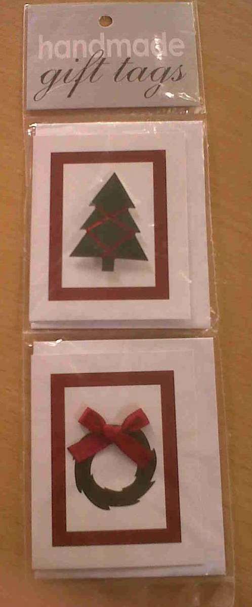 Handmade Christmas gift tags. Wholesale
