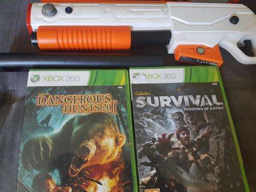 Xbox 360 Top Shot Elite Gun + Sensor + 2 Games