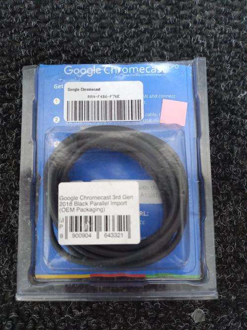 Google Chromecast 3rd Generation 2018 - Charcoal (Parallel Import)