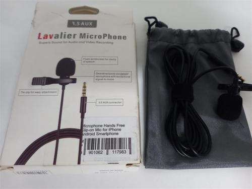 Microphone hands free clip-on mic for iphone, android smartphone