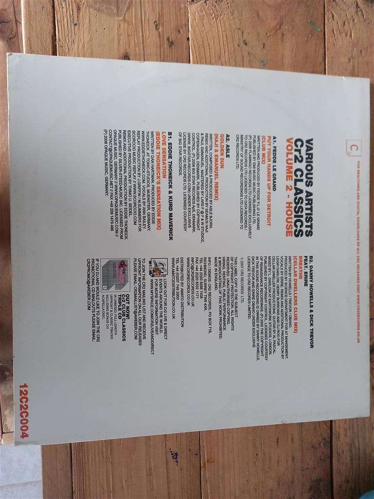 Various artists Cr2 Classics Volume 2 - House 12` Vinyl