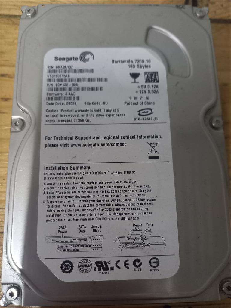 Seagate Barracuda 160GB Hard drive