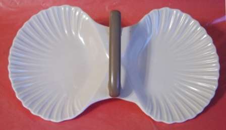 Poole Porcelain Double Clam Shell Sweet Holder